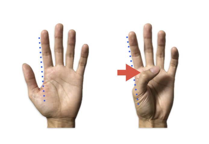 親指の正しい位置