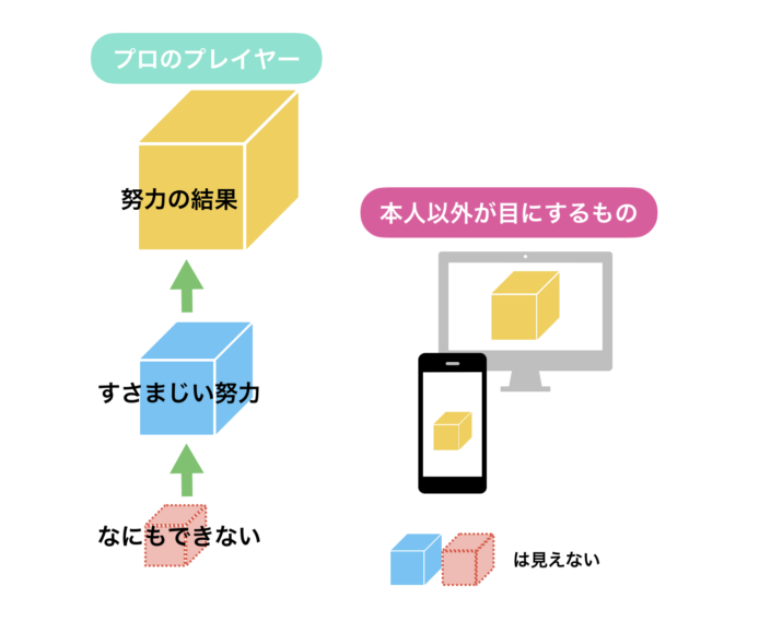 プロになるプロセスと、周りが見る結果